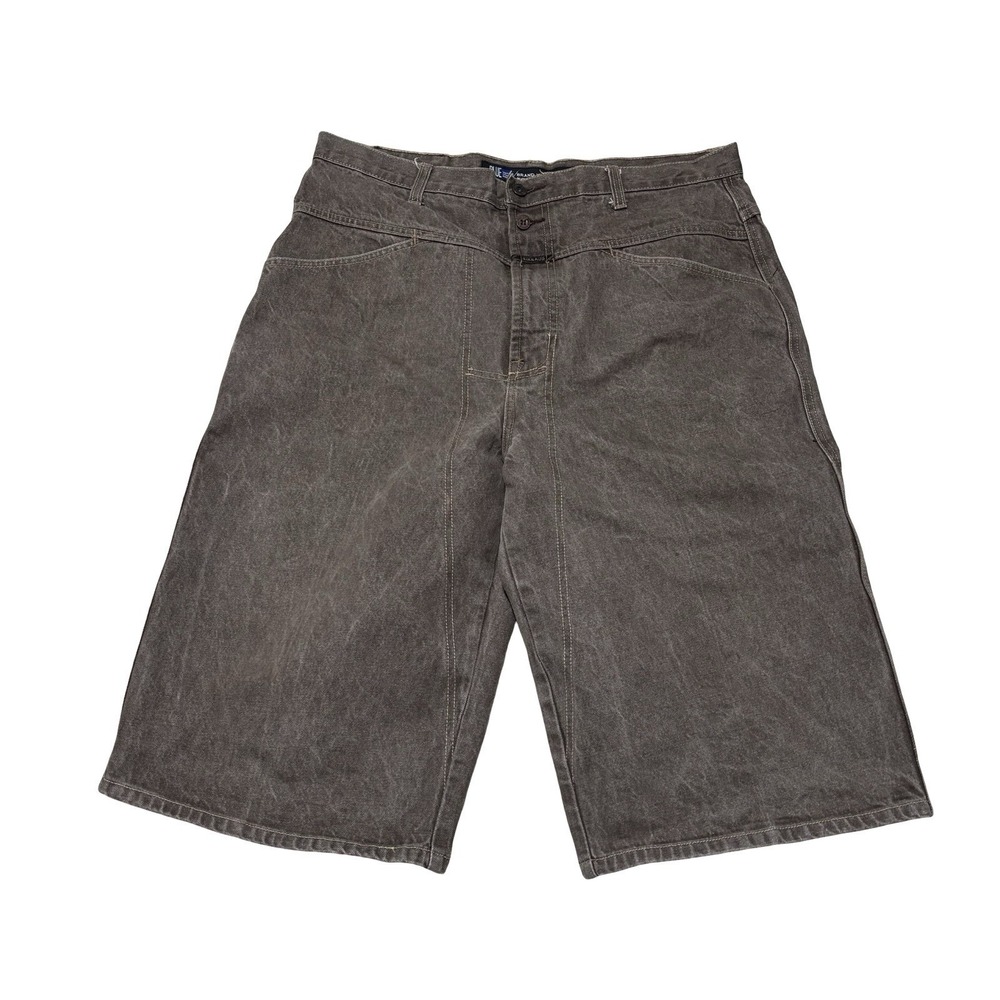 Vintage 90s Marithe Francois Girbaud Baggy Brown Denim Shorts Wide Leg 37 x 15